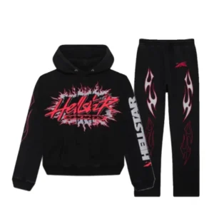 Black-Hellstar Sports Future Flame Tracksuit