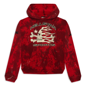 Red Hellstar Vintage Hoodie For Men & Women